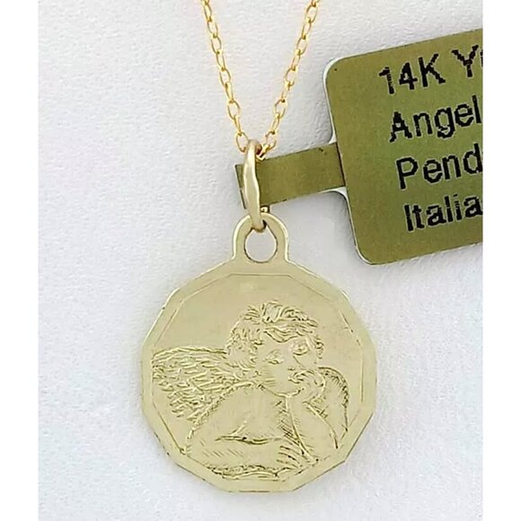 Angel Pendant 14k Yellow Gold